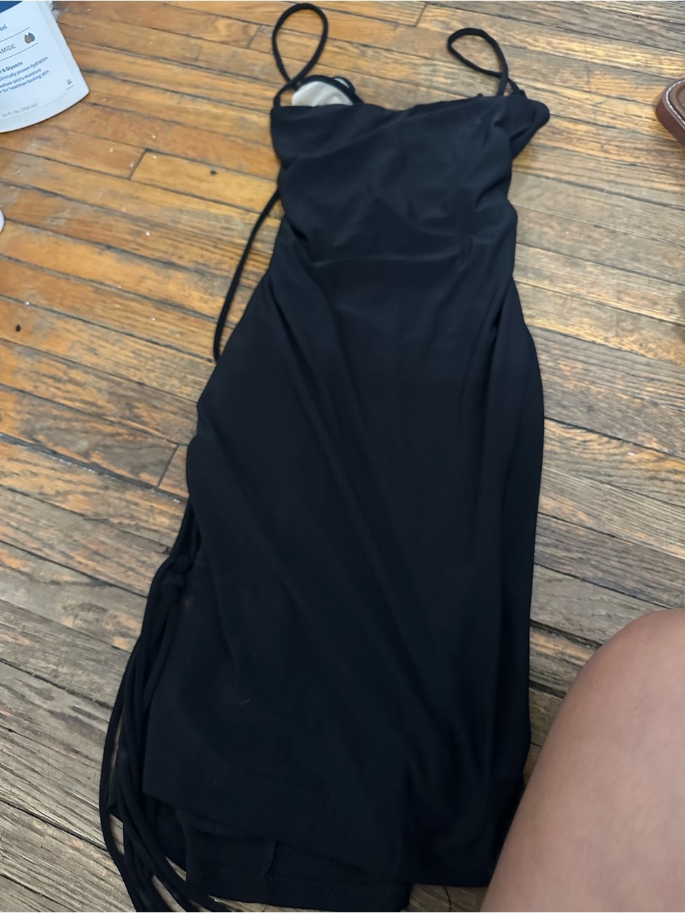 Fashion Nova Black Mini Slip Dress with Thin Straps